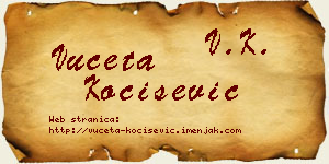 Vuceta Kočišević vizit kartica